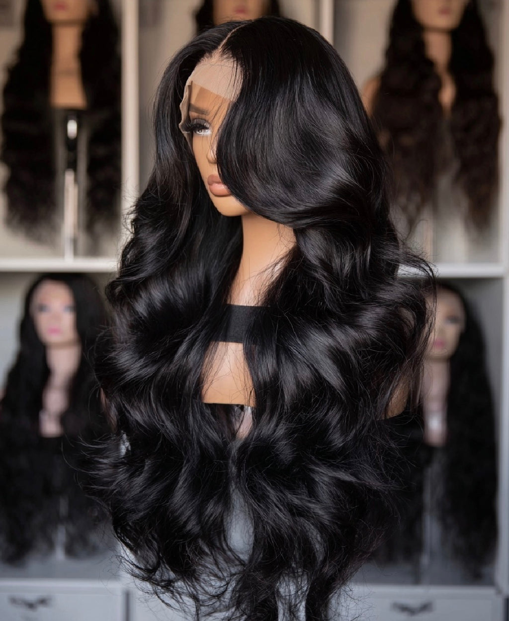SIGNATURE BLACK VIRGIN LACE
FRONTAL WIGS 13X4, 13X6 (body wave)