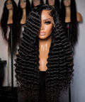 SIGNATURE BLACK VIRGIN LACE FRONTAL WIGS 13X4, 13X6 (deep wave)
