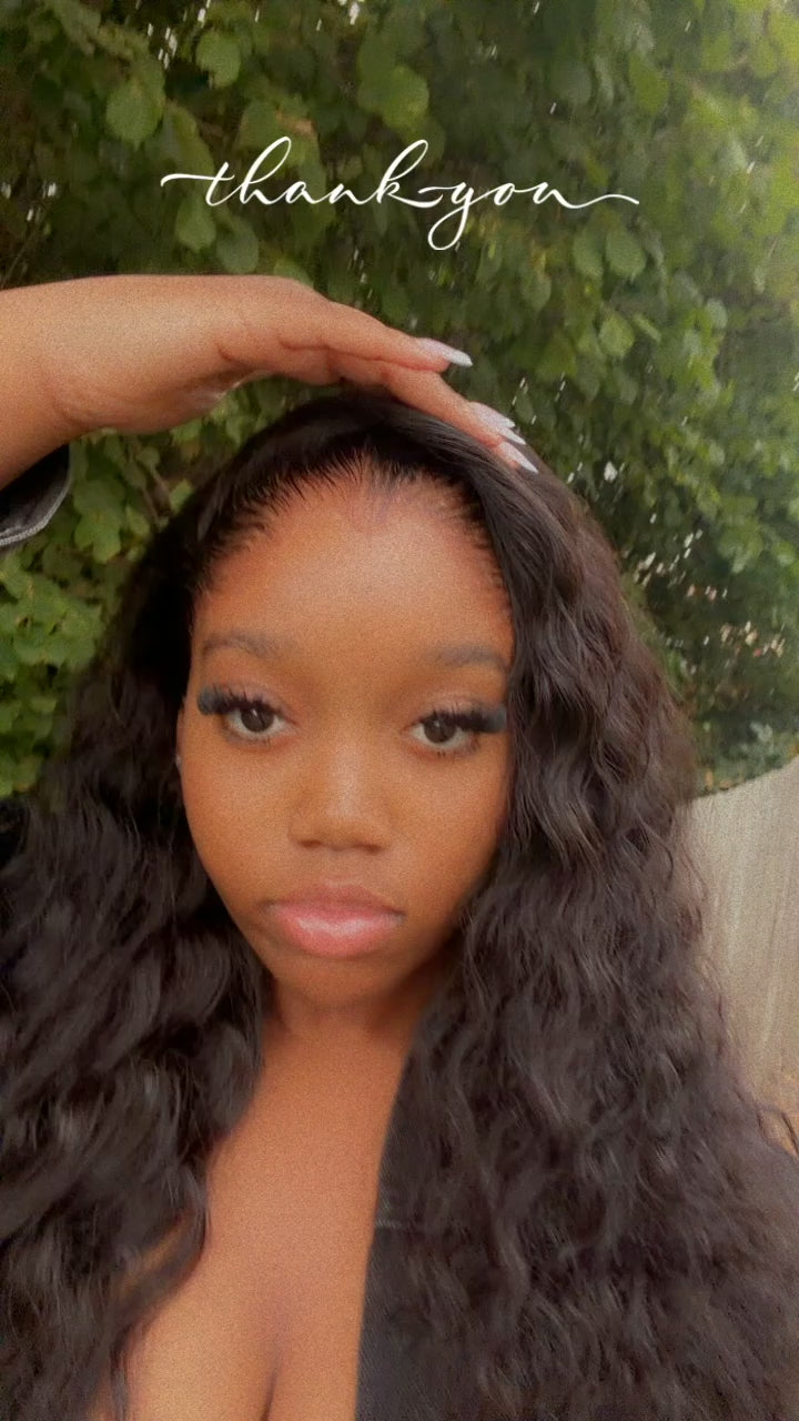 SIGNATURE BLACK VIRGIN LACE FRONTAL WIGS 13X4, 13X6 (loose wave)