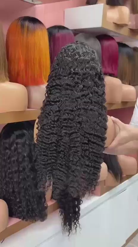SIGNATURE BLACK VIRGIN LACE FRONTAL WIGS 13X4, 13X6 (burmese curly)